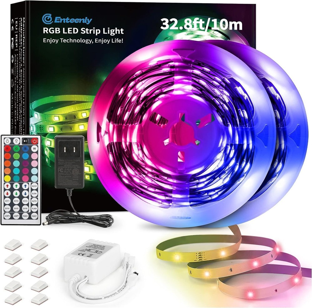 32.8FT Christmas RGB LED Strip Lights with 300 Color-Changing LEDs Free Shipping