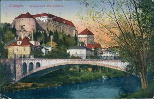 Ansichtskarte Tübingen Schloss und ALleenbrücke (Nr.930)