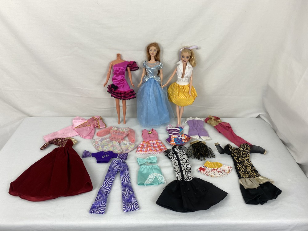Lot of 14 Lucky Brand Barbie Clone Outfits Gowns Dresses Pants Forma and Casual