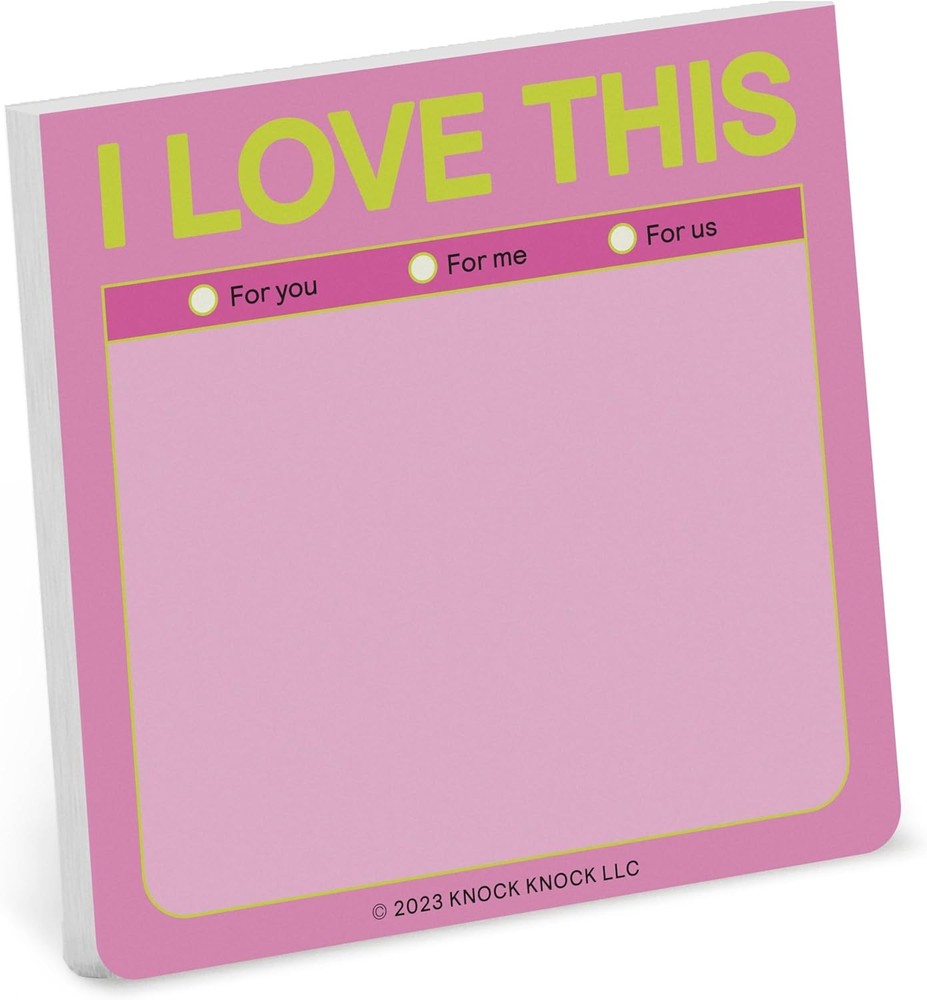 1-Count 3x3-Inch I Love This Sticky Note Pad, 100 Sheets