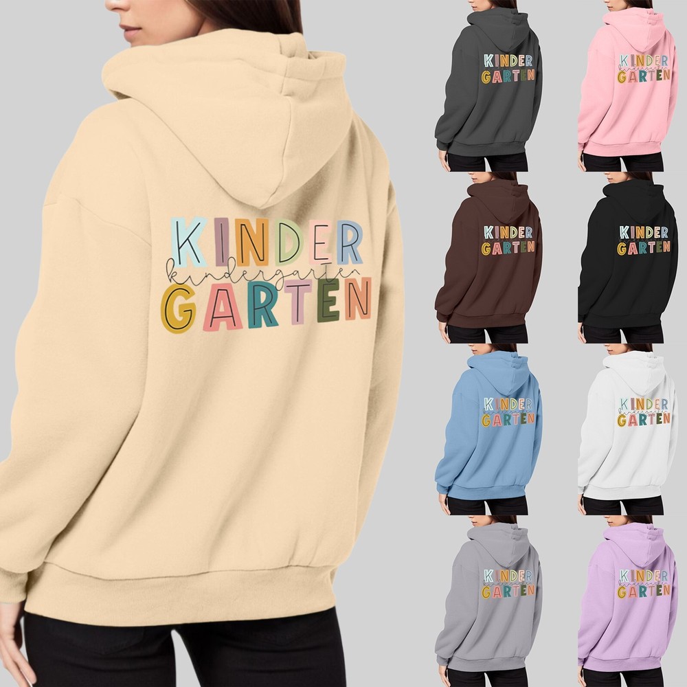 Women's Back To School Day Back To School Season Printed Long Sleeve Zipper-image