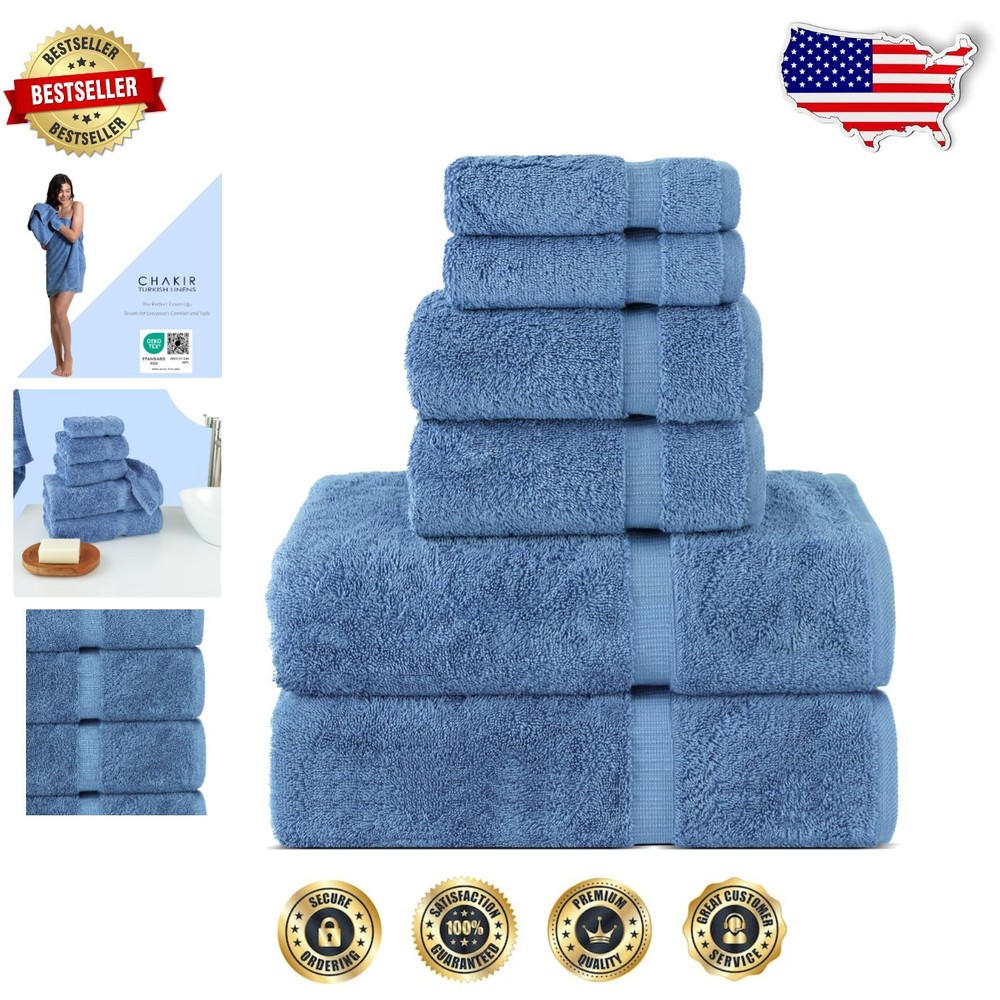 OEKO-TEX Certified 6-Piece Towel Set | Soft, Durable Turkish Cotton Luxury