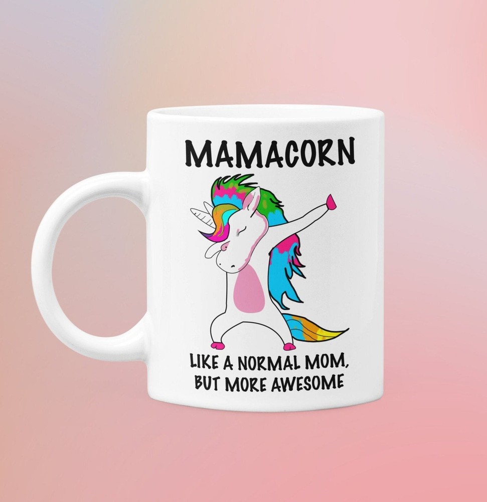 Unicorn Mom Mug for Mother’s Day Gift Mama Corn Coffee Cup Present