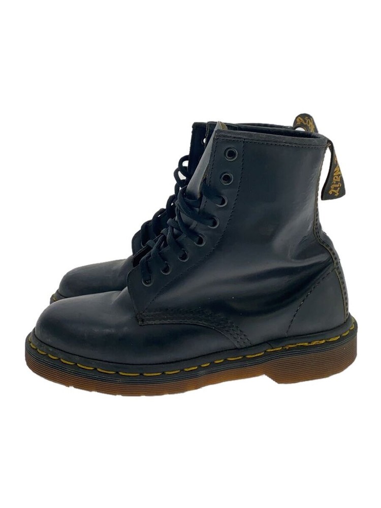 Dr Martens 8 Eye Black Leather Boots 858 Lace Up Style