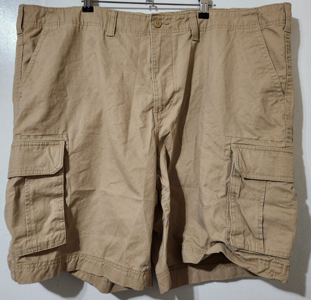 Sonoma Shorts Mens 46x9 Cargo Utility Pocket Canvas Khaki Casual Work Streetwear