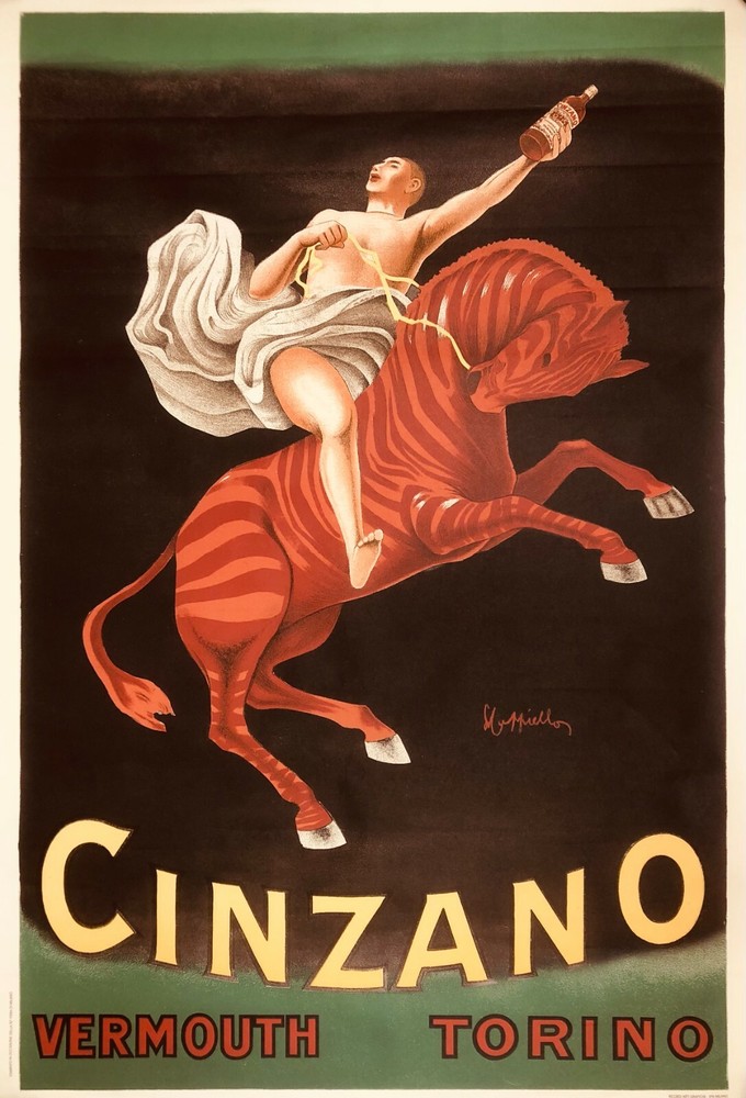 Leonetto Cappiello, Circa 1950 - CINZANO - Original Vintage Poster 55.12 X 39.37
