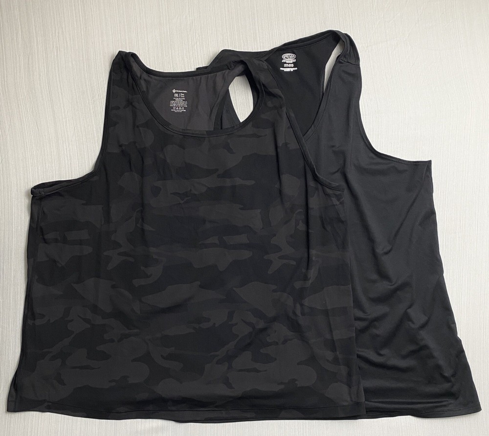 Members Mark Active Works 2XL Black Sleeveless Gym Shirt Athletic Top-image