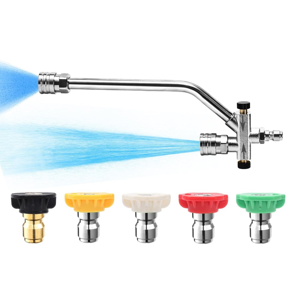 Foam Cannon Dual Connector Accessory, Pressure Washer Double Tip Attachment f...