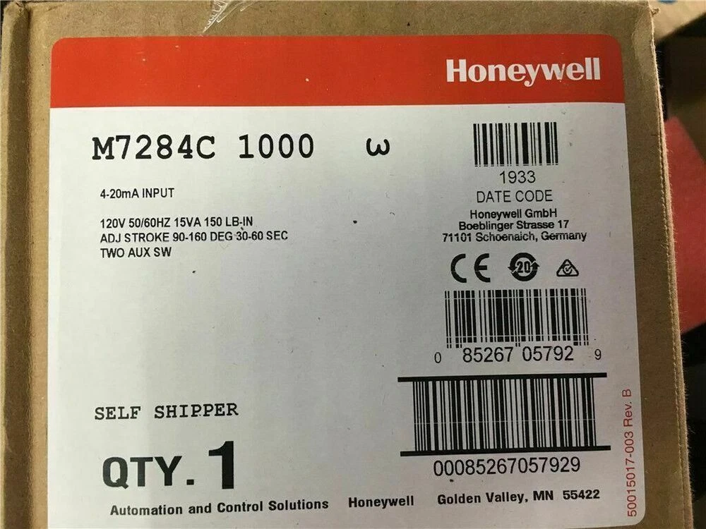 Honeywell M7284C1000 Modutrol Motor 1000 Series M7284C