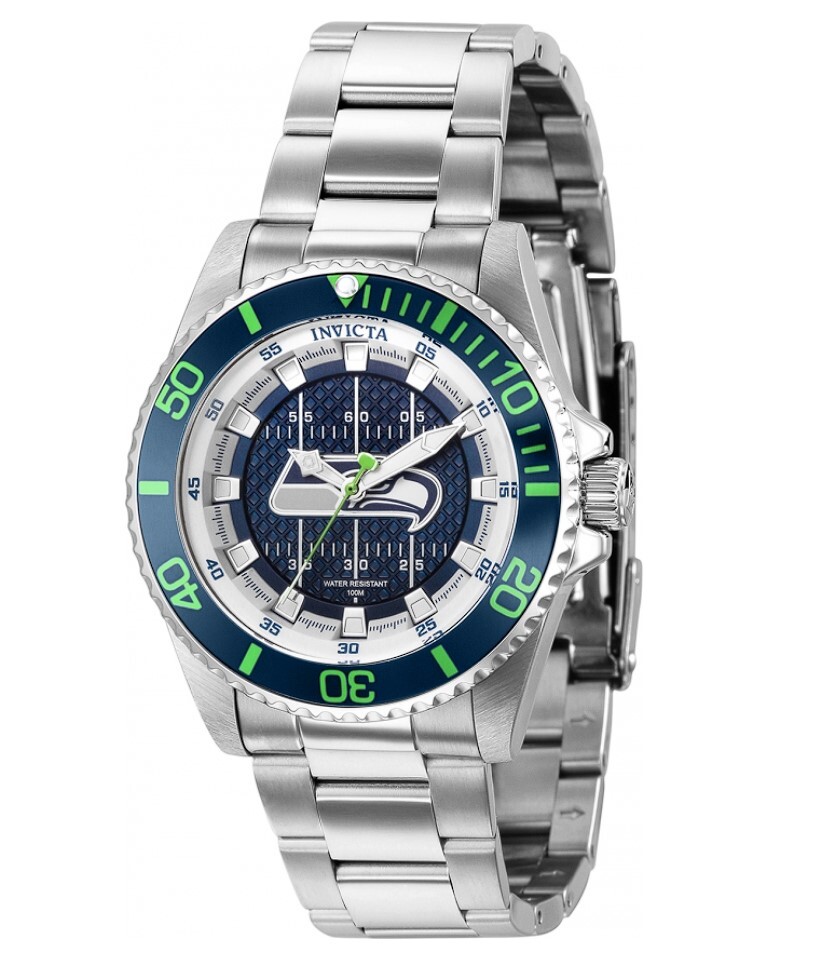 Invicta 38mm NFL Seattle Seahawks Womens Stainless Steel Quartz Watch 36926