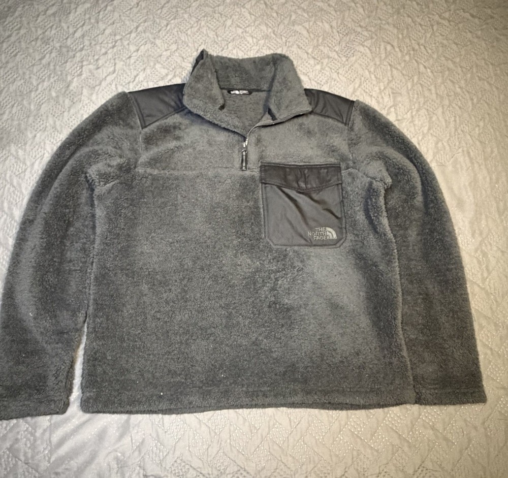 The North Face Men's Half Zip Fleece Pullover Jacket Size Medium, Black