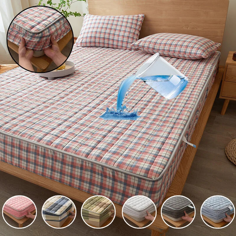 Thicken Mattress Pad Protector Skin-Friendly Durable FittedSheet Latex Mat Cover