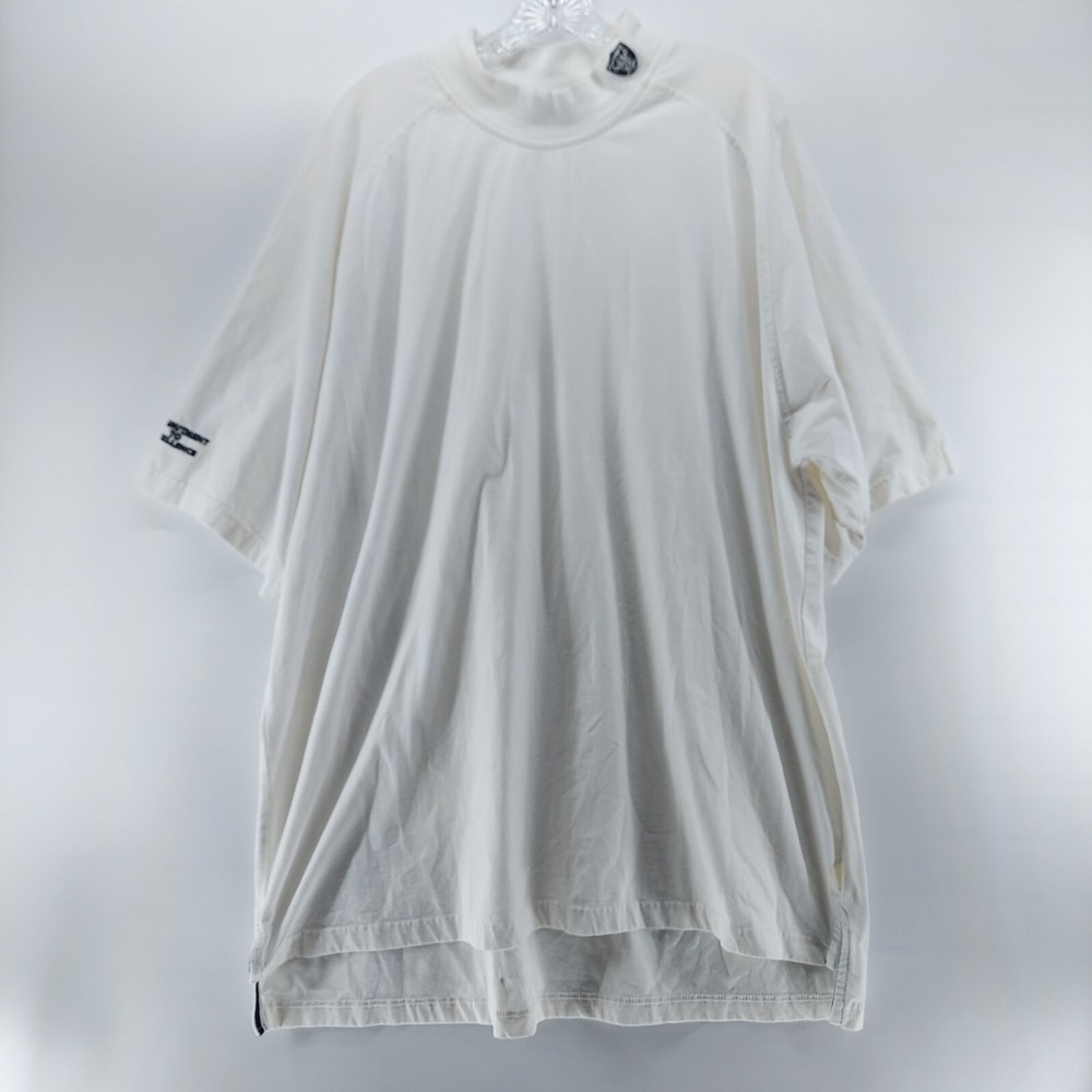 NFL Reebok Men’s 2XL Raiders White Cotton Crew Neck Logo Shirt