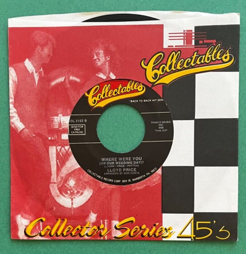 Lloyd Price - Where Were You On Our Wedding Day, The Larks - The Jerk - 45RPM-image