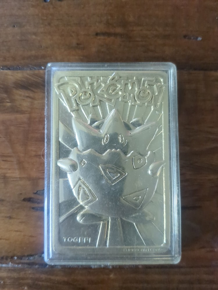 Pokemon Togepi 23k Gold Plated 1999 Burger King Limited Edition Trading Card
