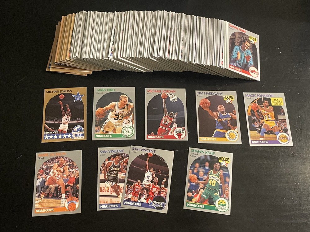 1990-91 NBA Hoops Series 1 Complete Set 1-336 MJ #12 Menendez @MSG +