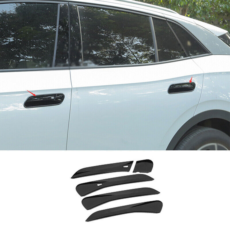 For Volkswagen ID.4 2021-2024 Gloss Black Exterior Side Door Handle Cover Trims