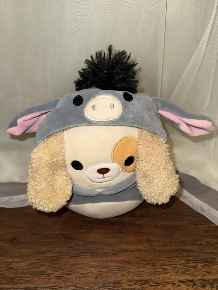 RARE Disney Squishmallow Harris The Dog In Eeyore Costume- Collectible