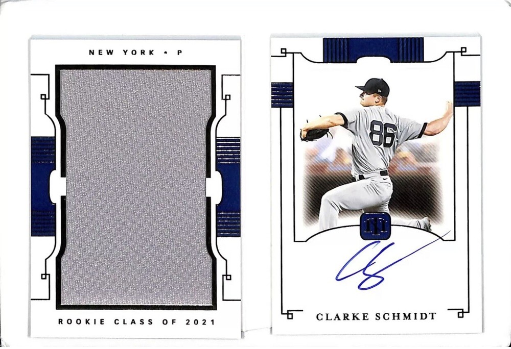 Clarke Schmidt Rookie JUMBO Patch Autograph 88/99 New York Yankees Starter!!!