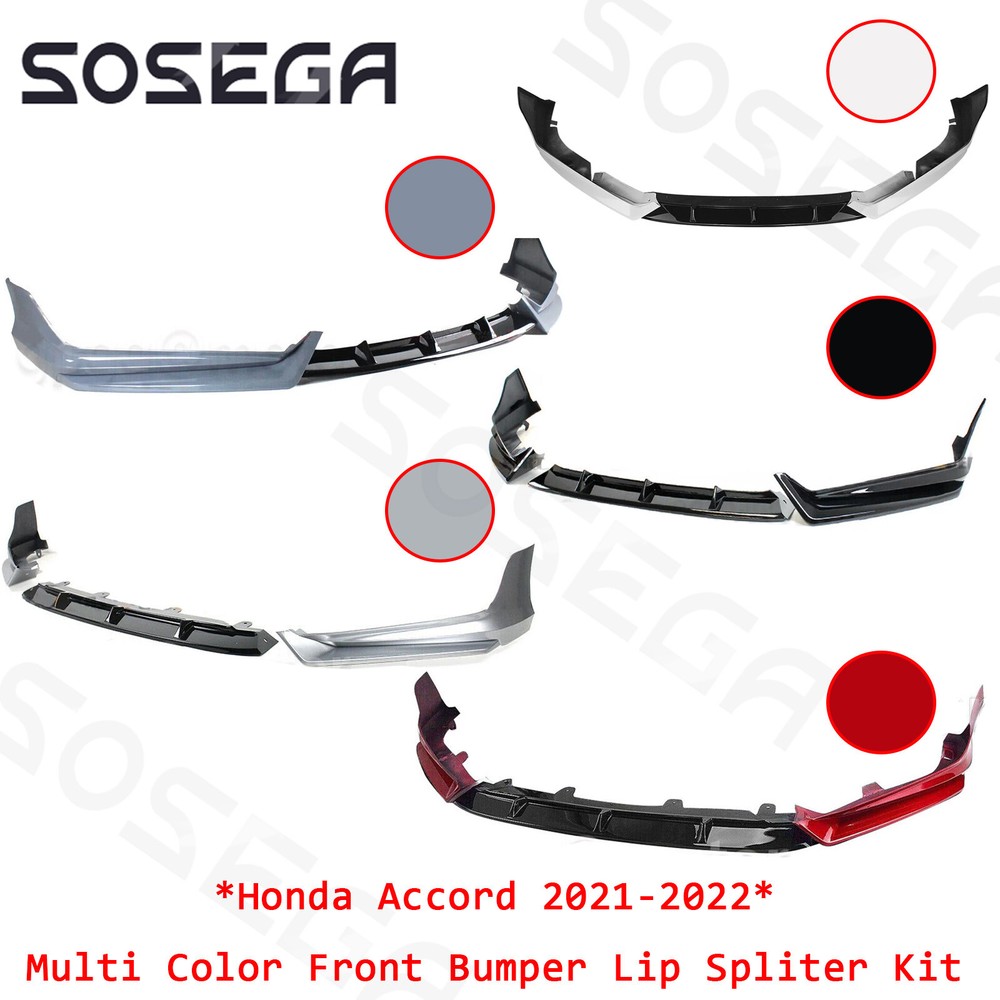 Fits Honda Accord 2021 2022 Yofer Multicolor Front Bumper Lip Splitter Kit