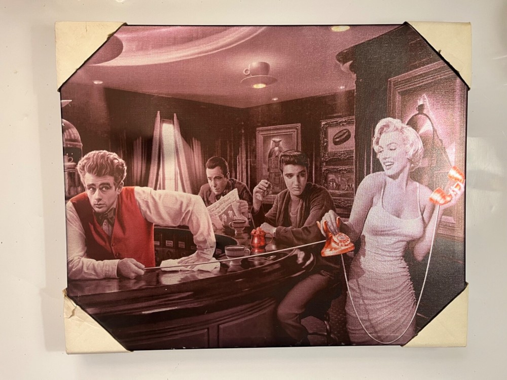 Poster Dean, Bogart, Elvis, Monroe Movie Icons 19 1/2