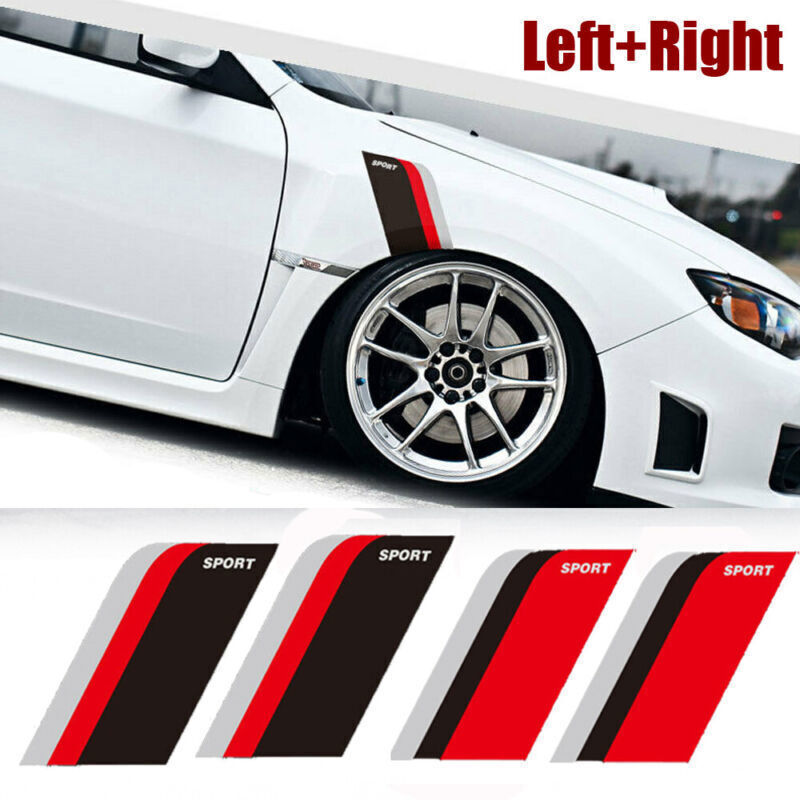 2x SPORT Car Side Door Fender Racing Sticker Graphic Decal Sticker Accessories,