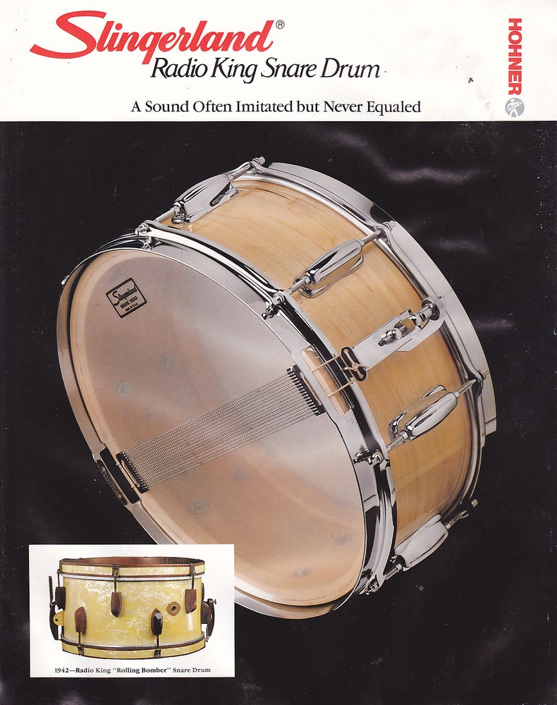 #MISC-0515 - VINTAGE SLINGERLAND RADIO KING SNARE DRUM ad sheet ( style 1 )