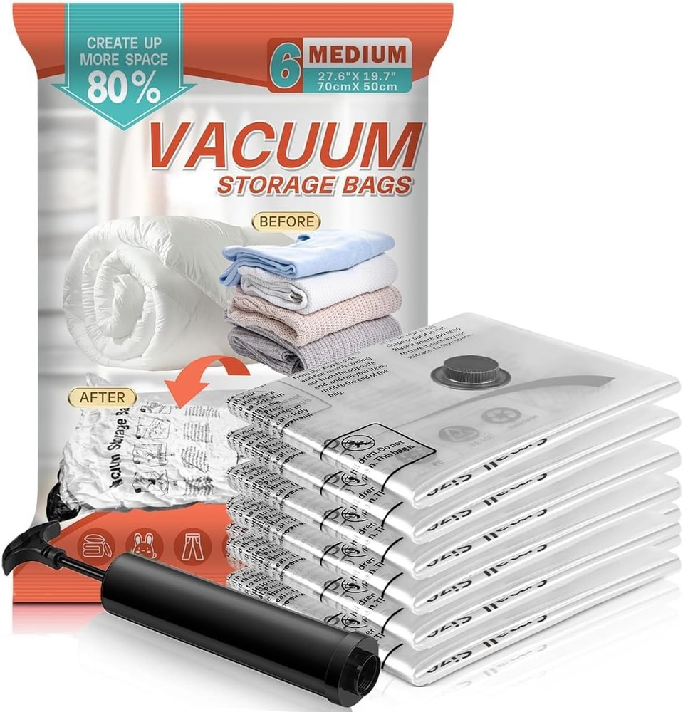 Vacuum Storage Bags, Space Saver Bags, Compression for Comforters and Blankets,