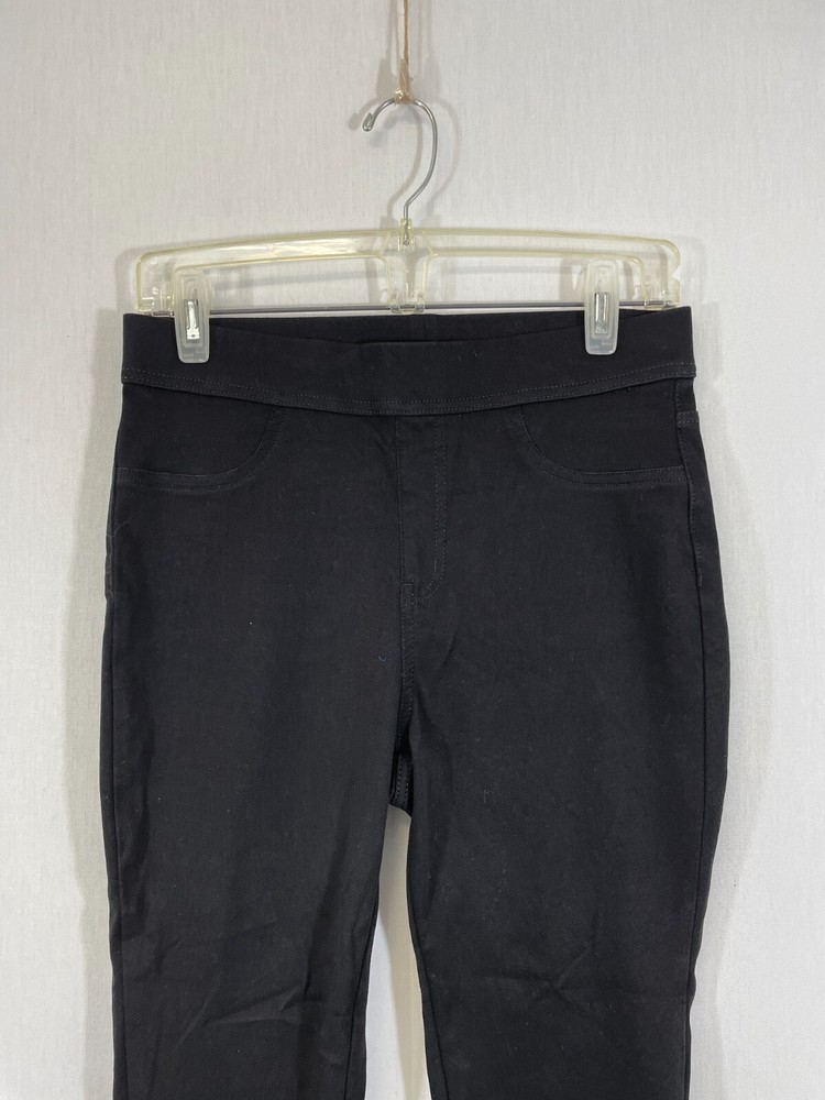 Time and Tru Women's Black Dark Wash Pull-On Cropped Jegging Jeans Size M 8-10