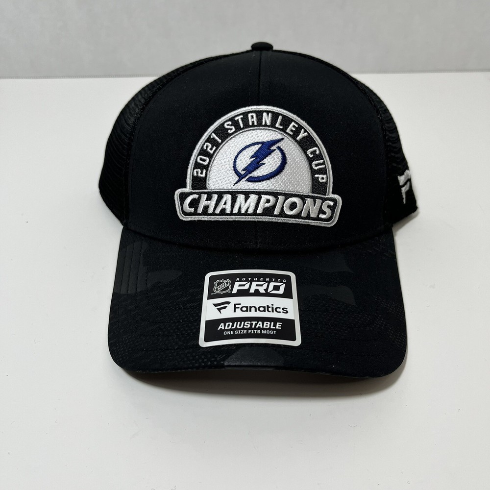 Fanatics Tampa Bay Lightning Cap Snapback 2021 Stanley Cup Locker Room Black New