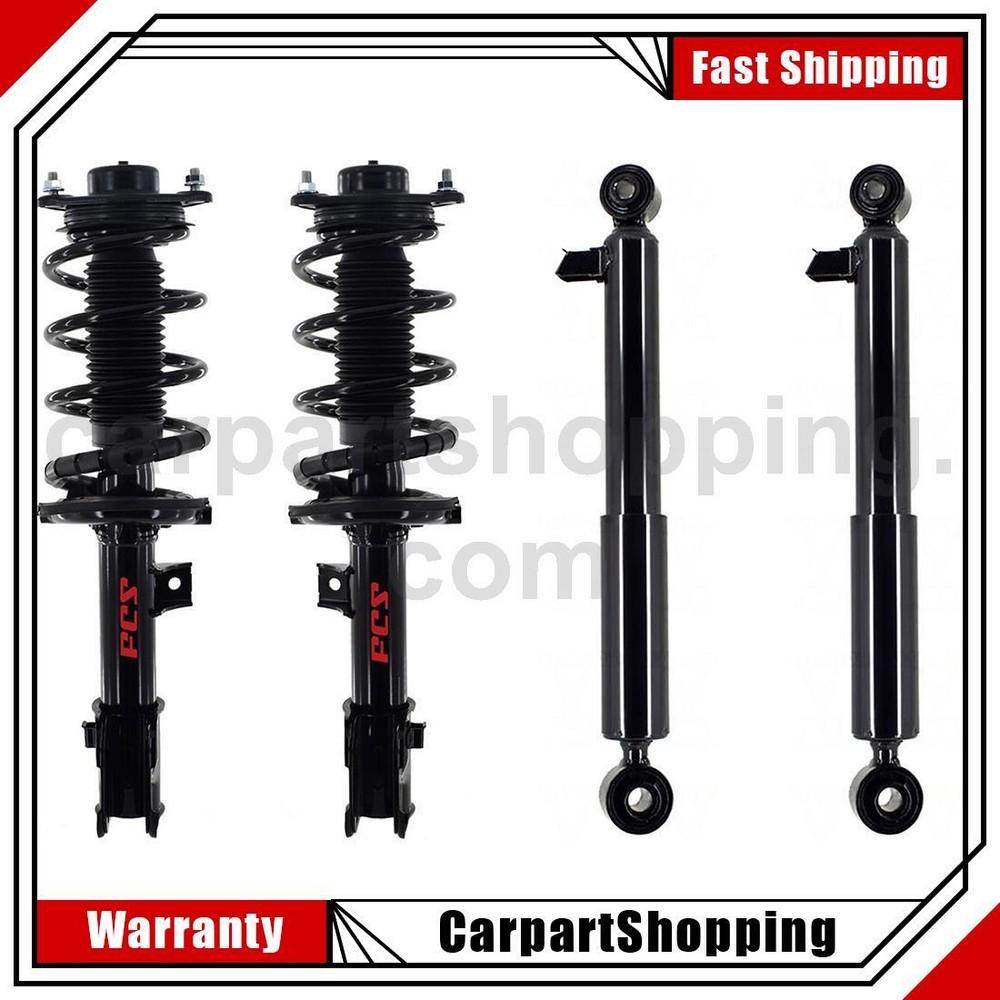 4 Shocks Absorber Complete Struts Spring Assembly Rear For Kia Sorento 2014~2015