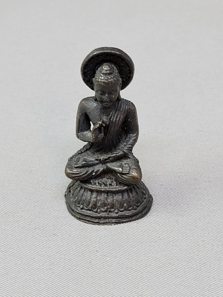 Thai Brass Buddha Figurine Phra Kring Praphamonthon Amulet