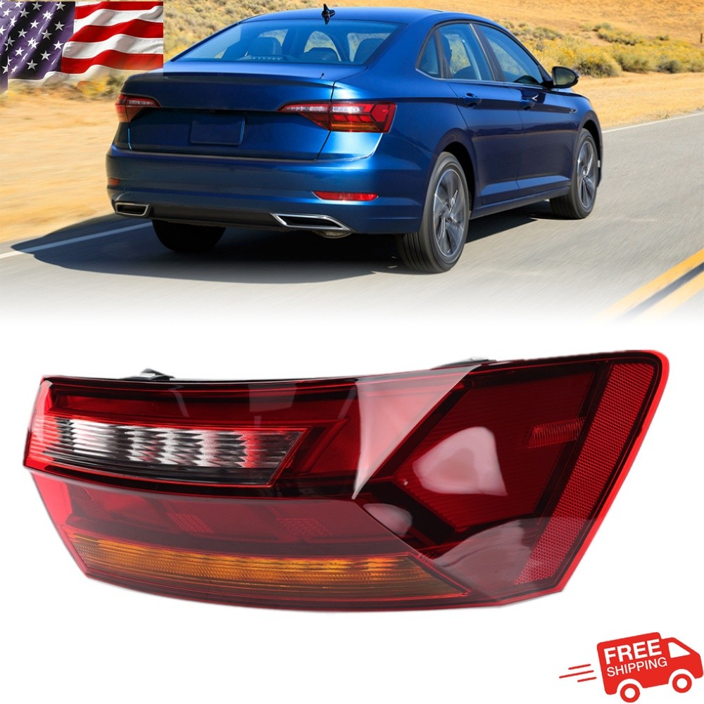 Outer Side LED Tail Light For 2019 Volkswagen Jetta Rear Brake Lamp Right Side