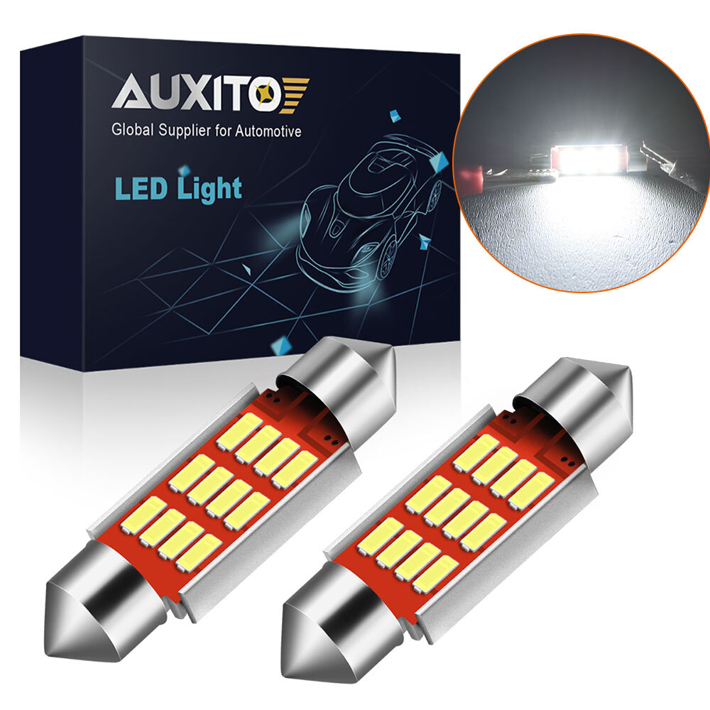 2x 36mm Car Led Smd 239 C5W 272 Number Festoon Plate Light Bulbs Lamps White 12V
