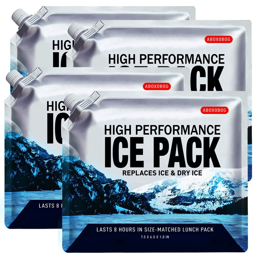 ABOXOBOG Reusable Ice Packs for Coolers Long Lasting Gel Freezer Packs for Co...