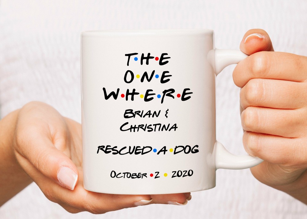 Dog Rescue Mug Tow Rescued A Dog Personalized Rescue Mug Customized Dog Mug Name