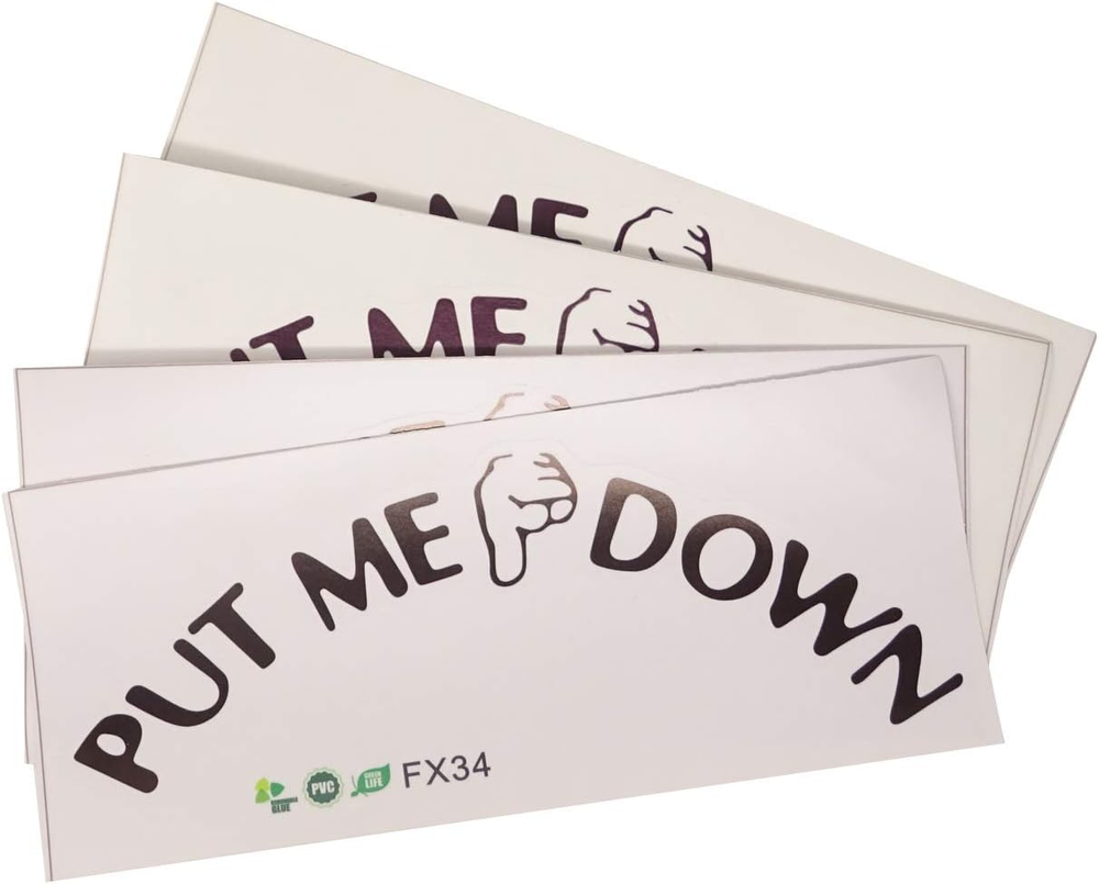 4 Sets of Funny Reminder Decoration Put Me down Toilet Seat Stickers Decals, Wat