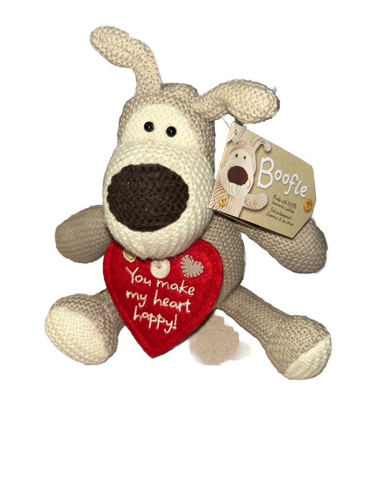 Boofle 8in Soft Plush Dog Toy You Make My Heart Happy by American Greetings