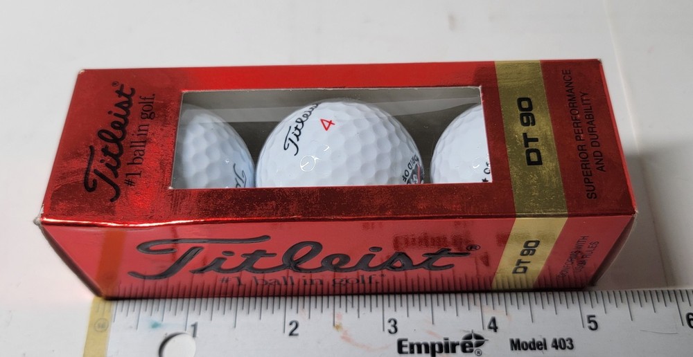 Titleist DT Wound 90 Golf Balls 3 pc AP Associated Press 150 Years Logo
