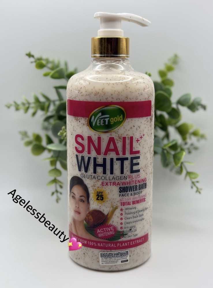 Veet Gold Snail White Gluta Collagen Shower Bath 1000ml With Spf 25 💯 Original