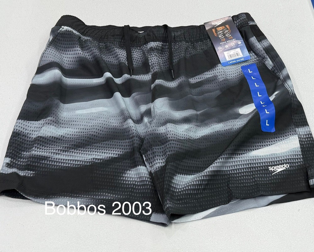 Speedo Men's Hydro Tech Volley Swim Shorts, Dark Grey, Size L