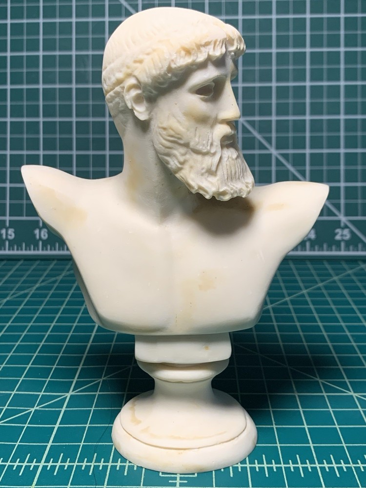 Poseidon Neptune God of the Sea Cast Marble Statue 6.25 X4.5 Inches