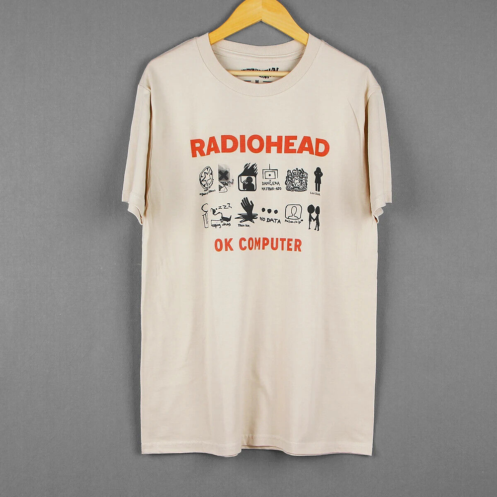 Radiohead OK Computer Vintage 90s Graphic Sand T-Shirt Unisex Gift Tee