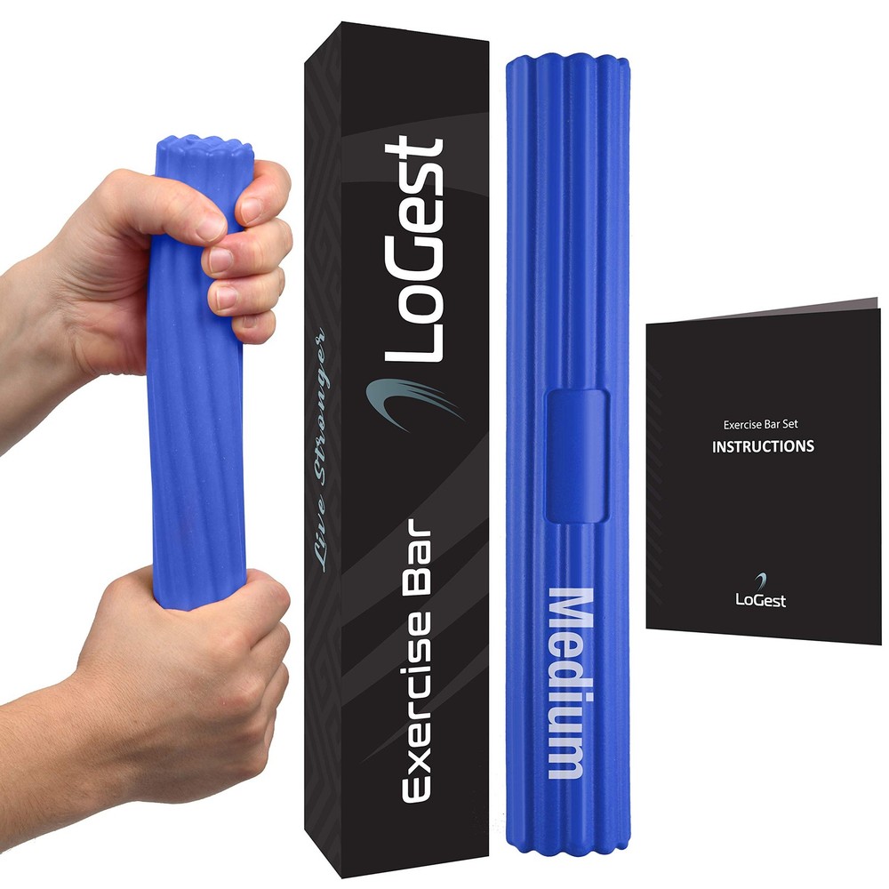 Medium Twist Hand Exerciser Bars - Flexible Bar Strengthener - Tennis Elbow, ...