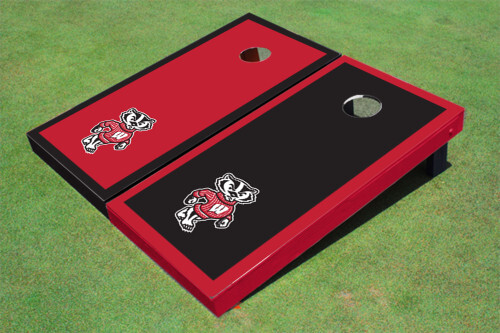 Wisconsin Bucky Badger Cornhole Boards with Alternating Team Colors  