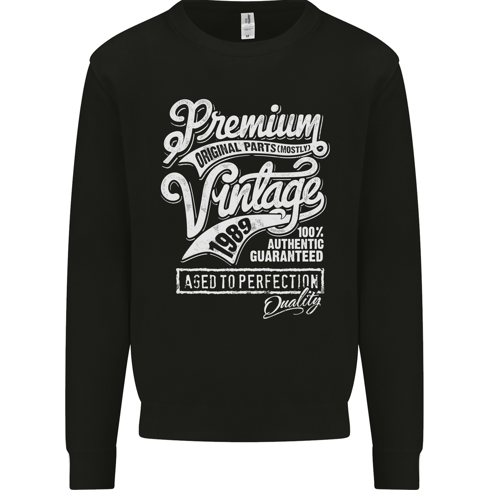 Aged to Perfection Vintage 36th Birthday 1989 Mens Sweatshirt Jumper