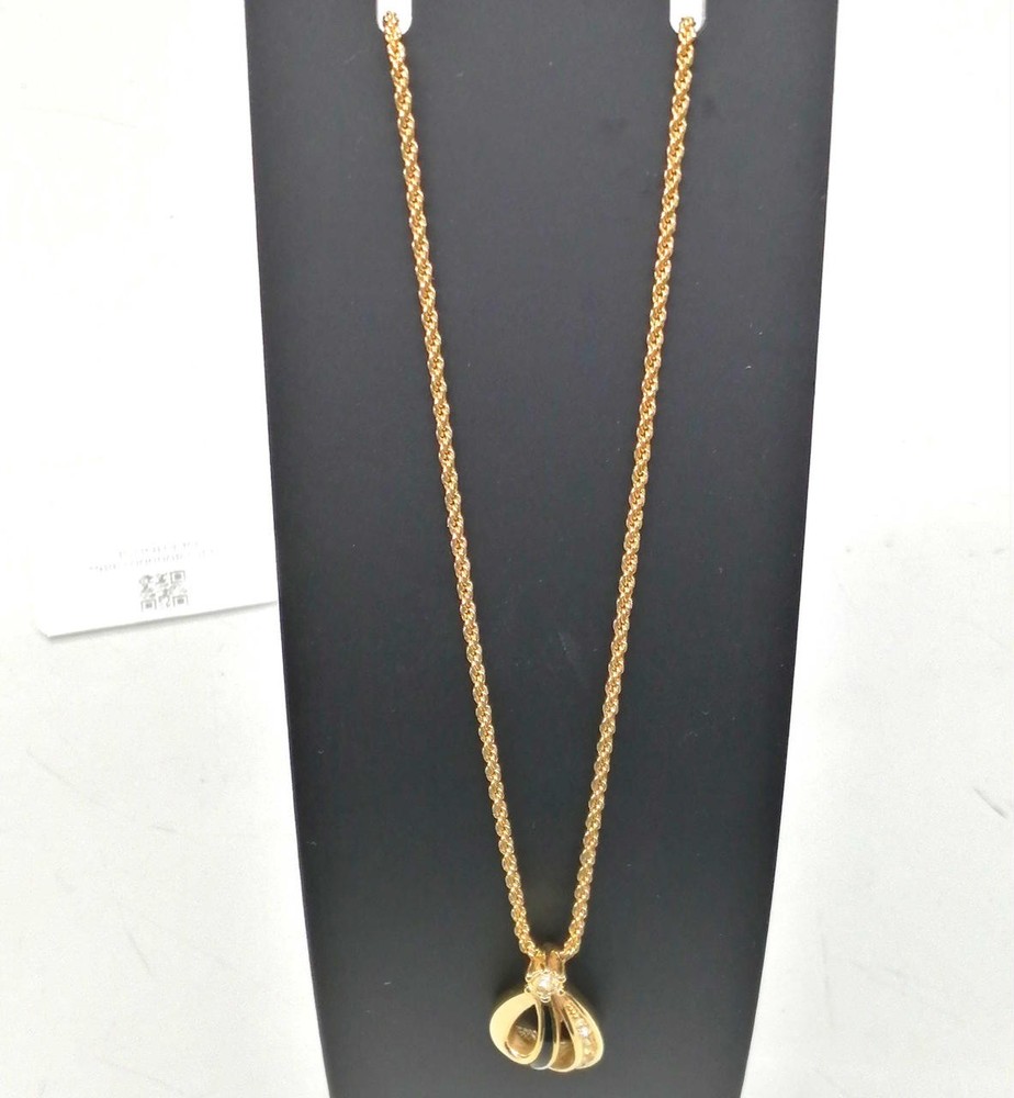 Dior Y0625 Gold-Tone Necklace with Elegant Pendant