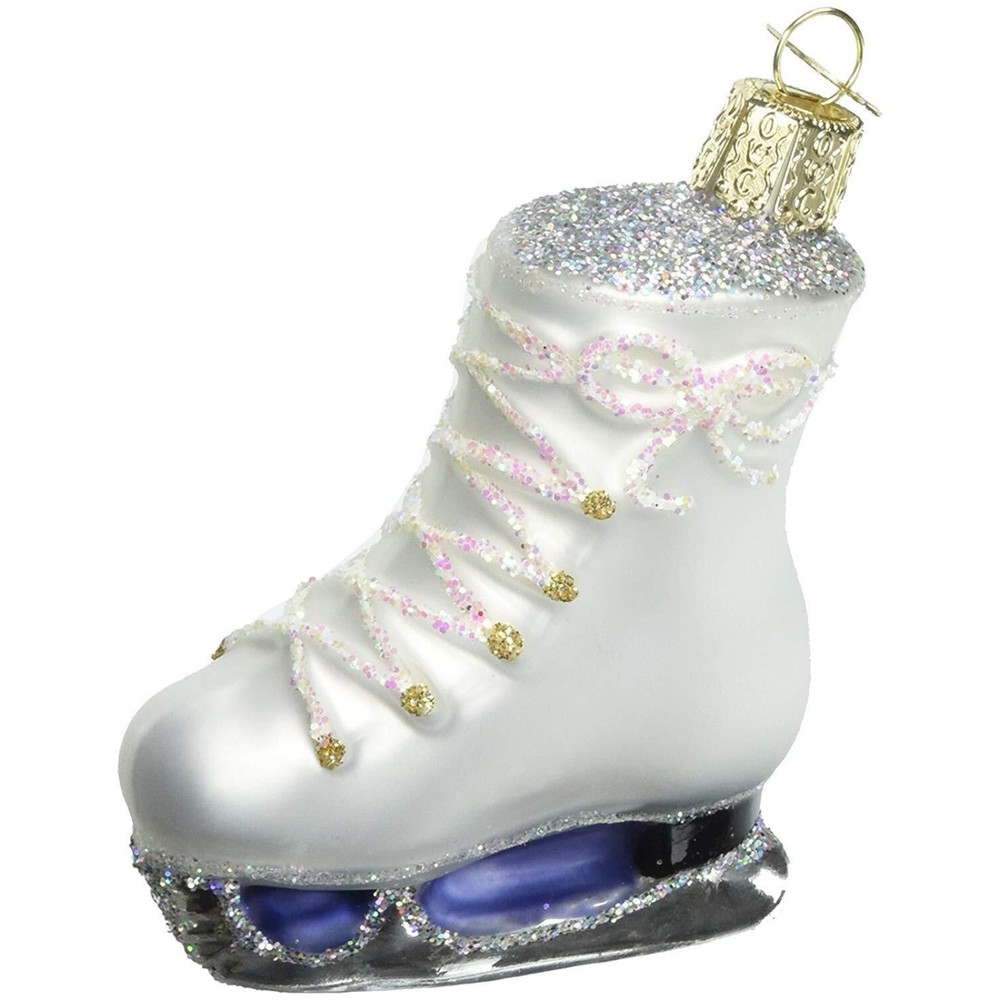 Ice Skate Old World Christmas Blown Glass Ornament 44021 Skating New FREE BOX