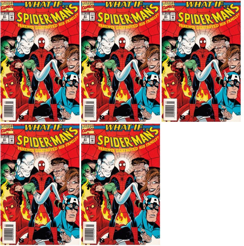 What If 61 Newsstand Cover Edition - 5 Marvel Comics  
