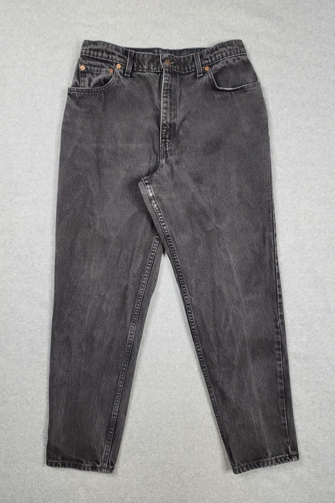 Vintage 90s Levis 551 Faded Black Tapered Leg 30W 28L Jeans Size M USA